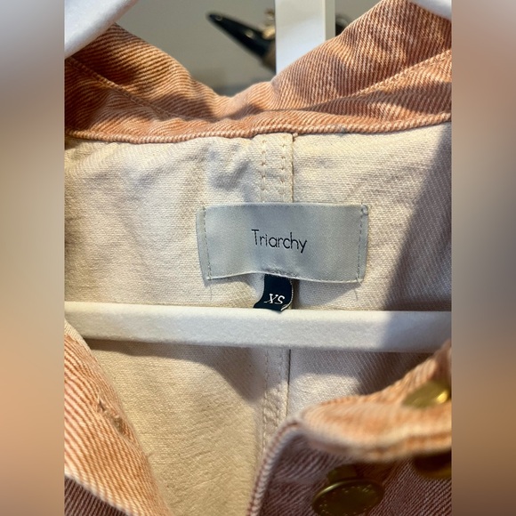 Triarchy Denim Jumpsuit with Gold Hardware in Clay - Picture 9 of 11